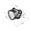 Ronan 40W 2.5'' Bi-Led Lens for H1 H4 H7 9005/9006 Socket Car Headlight Retrofit Upgrade Full Kit with LED Shrouds White Yellow