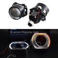 Ronan 40W 2.5'' Bi-Led Lens for H1 H4 H7 9005/9006 Socket Car Headlight Retrofit Upgrade Full Kit with LED Shrouds White Yellow