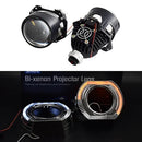 Ronan 40W 2.5'' Bi-Led Lens for H1 H4 H7 9005/9006 Socket Car Headlight Retrofit Upgrade Full Kit with LED Shrouds White Yellow