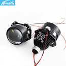 Ronan 40W 2.5'' Bi-Led Lens for H1 H4 H7 9005/9006 Socket Car Headlight Retrofit Upgrade Full Kit with LED Shrouds White Yellow