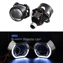 Ronan 40W 2.5'' Bi-Led Lens for H1 H4 H7 9005/9006 Socket Car Headlight Retrofit Upgrade Full Kit with LED Shrouds White Yellow