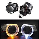 Ronan 40W 2.5'' Bi-Led Lens for H1 H4 H7 9005/9006 Socket Car Headlight Retrofit Upgrade Full Kit with LED Shrouds White Yellow