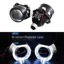 Ronan 40W 2.5'' Bi-Led Lens for H1 H4 H7 9005/9006 Socket Car Headlight Retrofit Upgrade Full Kit with LED Shrouds White Yellow